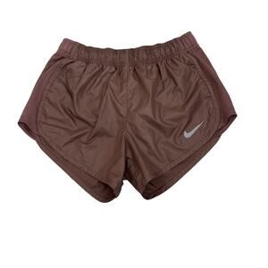 Nike Dri-Fit Metallic Rose Gold Lined Running Shorts Size Women's XS